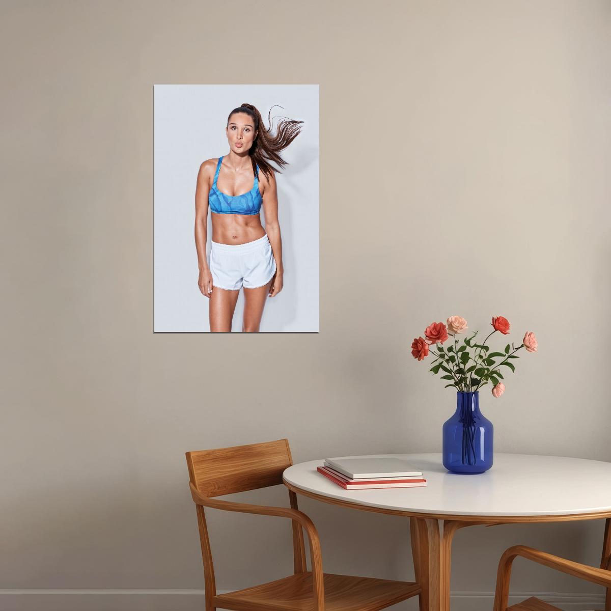 Kayla Itsines Hot Fitness Model Poster Gym Icon Motivational Wall Art Inspirational Workout Room Decor Aesthetic Sports Print Exercise Wall Decor Athletic Icon HD Photo Print - xonomax