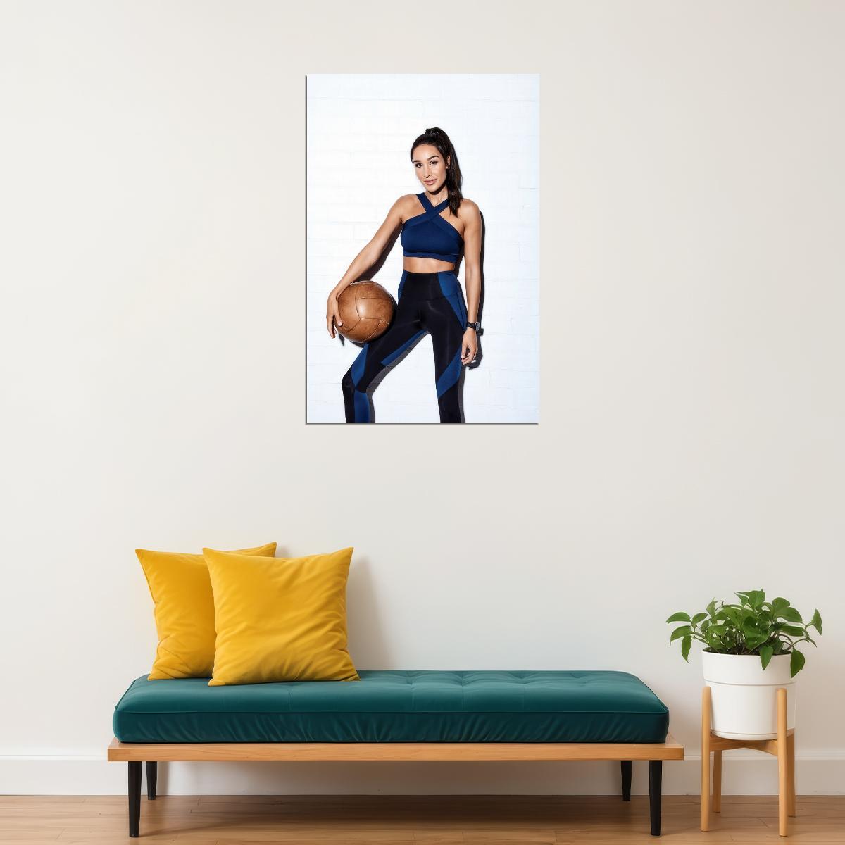 Kayla Itsines Hot Fitness Model Poster Gym Icon Motivational Wall Art Inspirational Workout Room Decor Aesthetic Sports Print Exercise Wall Decor Athletic Icon HD Photo Print