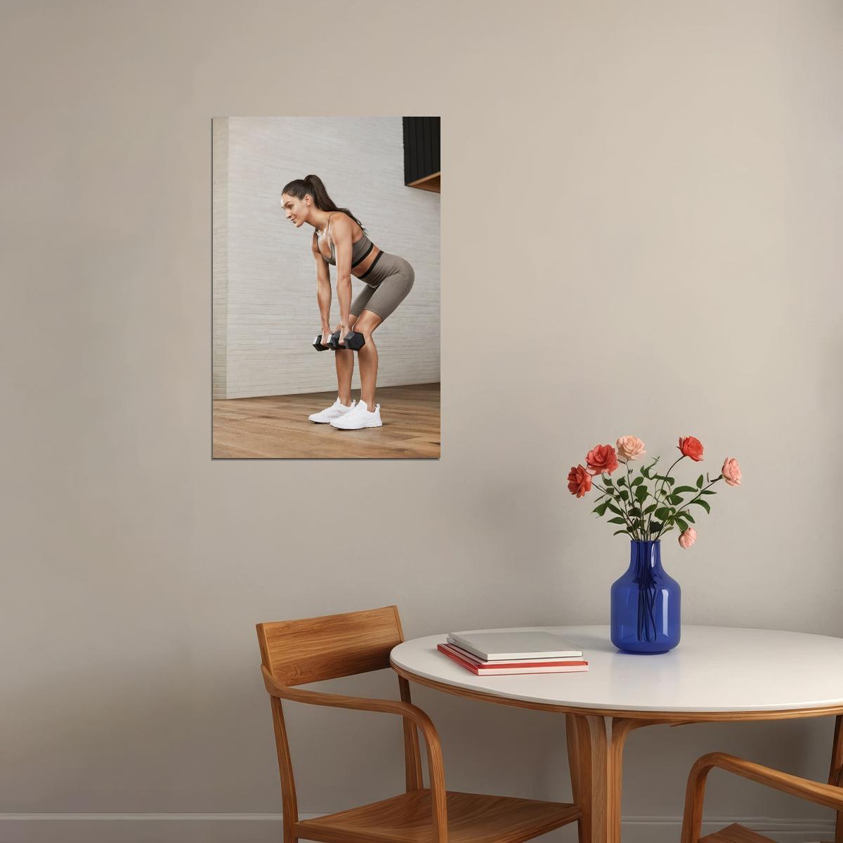 Kayla Itsines Hot Fitness Model Poster Gym Icon Motivational Wall Art Inspirational Workout Room Decor Aesthetic Sports Print Exercise Wall Decor Athletic Icon HD Photo Print