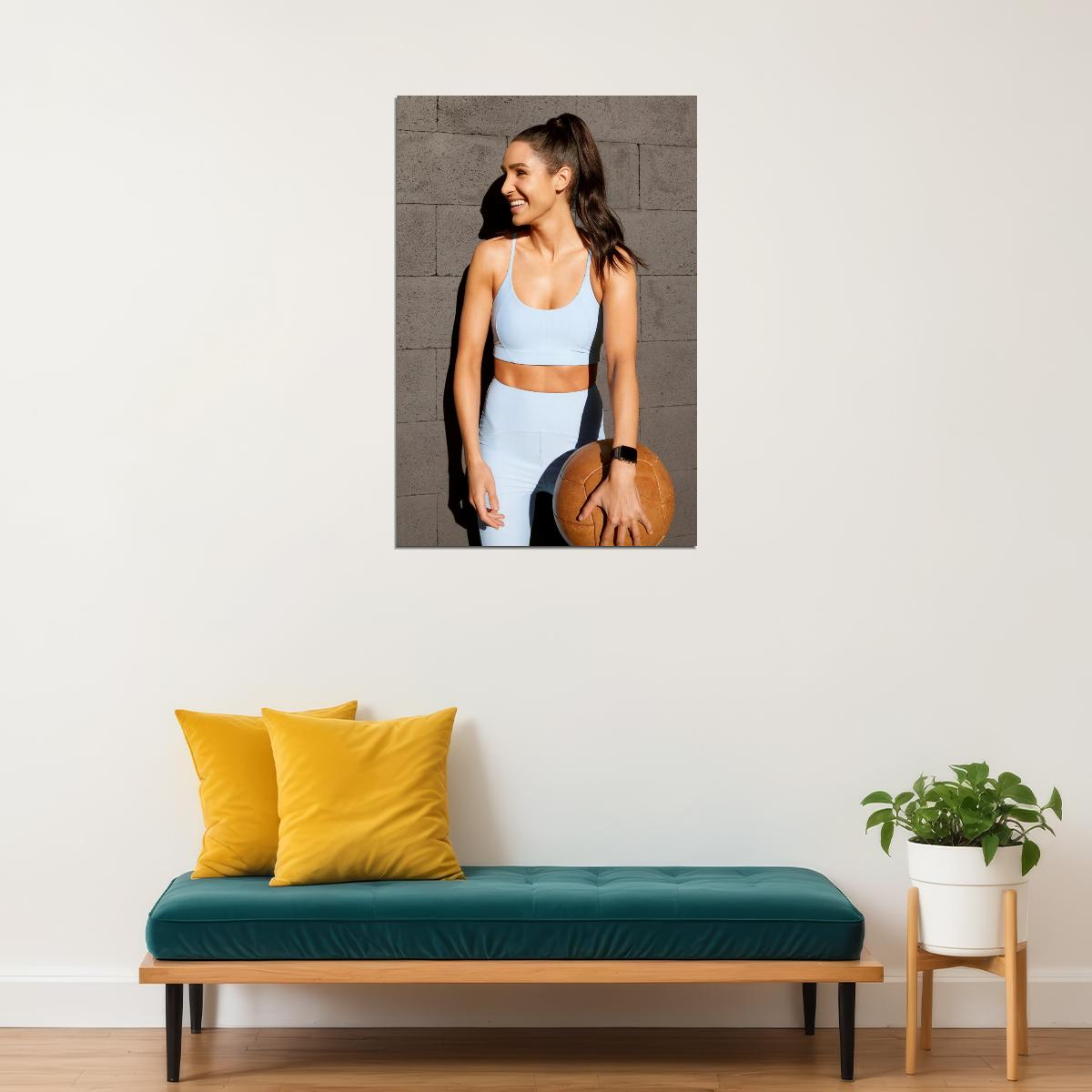 Kayla Itsines Hot Fitness Model Poster Gym Icon Motivational Wall Art Inspirational Workout Room Decor Aesthetic Sports Print Exercise Wall Decor Athletic Icon HD Photo Print