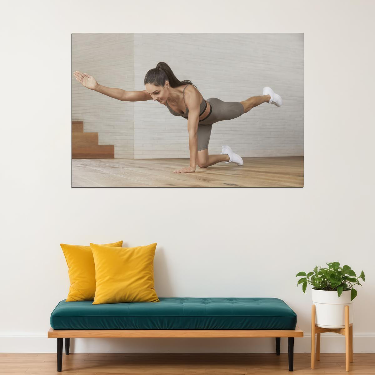 Kayla Itsines Hot Fitness Model Poster Gym Icon Motivational Wall Art Inspirational Workout Room Decor Aesthetic Sports Print Exercise Wall Decor Athletic Icon HD Photo Print