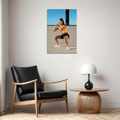 Kayla Itsines Hot Fitness Model Poster Gym Icon Motivational Wall Art Inspirational Workout Room Decor Aesthetic Sports Print Exercise Wall Decor Athletic Icon HD Photo Print