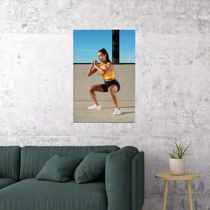 Kayla Itsines Hot Fitness Model Poster Gym Icon Motivational Wall Art Inspirational Workout Room Decor Aesthetic Sports Print Exercise Wall Decor Athletic Icon HD Photo Print