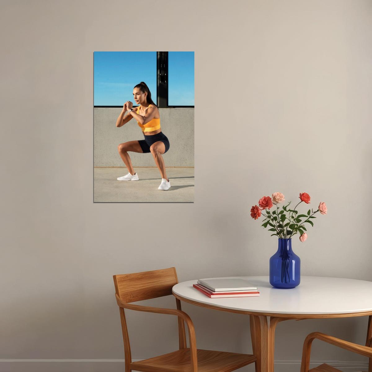 Kayla Itsines Hot Fitness Model Poster Gym Icon Motivational Wall Art Inspirational Workout Room Decor Aesthetic Sports Print Exercise Wall Decor Athletic Icon HD Photo Print