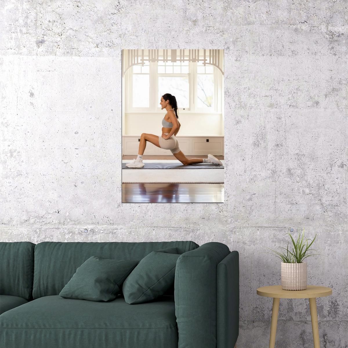 Kayla Itsines Hot Fitness Model Poster Gym Icon Motivational Wall Art Inspirational Workout Room Decor Aesthetic Sports Print Exercise Wall Decor Athletic Icon HD Photo Print