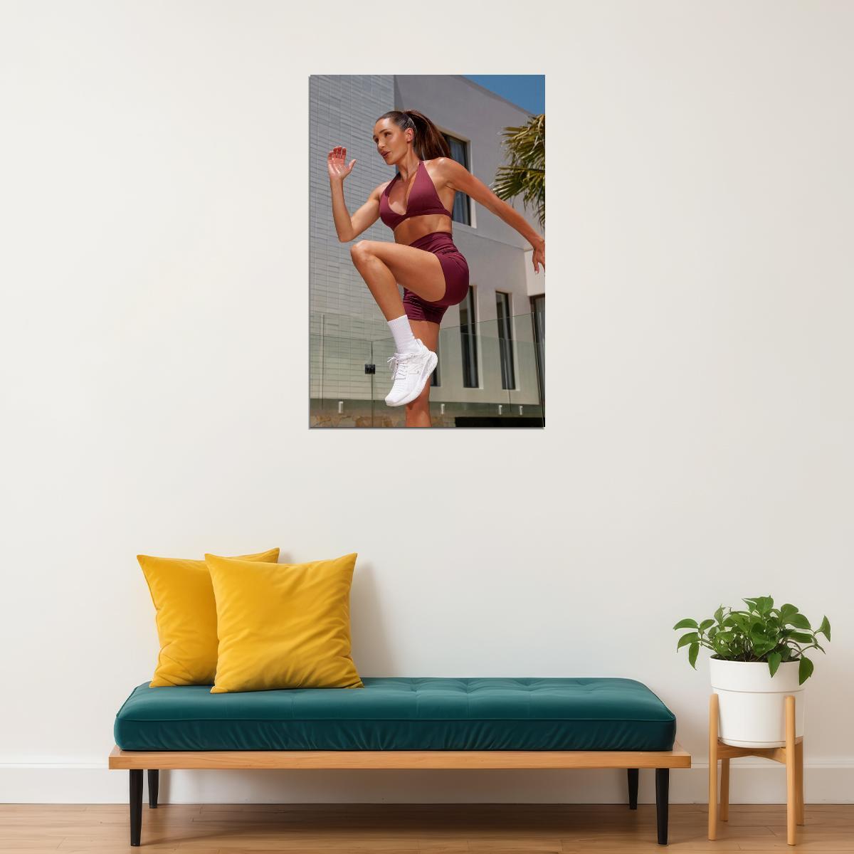 Kayla Itsines Hot Fitness Model Poster Gym Icon Motivational Wall Art Inspirational Workout Room Decor Aesthetic Sports Print Exercise Wall Decor Athletic Icon HD Photo Print