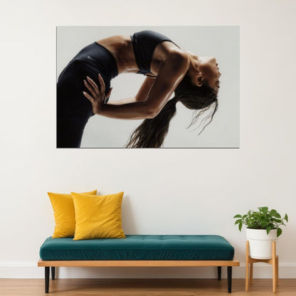 Kayla Itsines Hot Fitness Model Poster Gym Icon Motivational Wall Art Inspirational Workout Room Decor Aesthetic Sports Print Exercise Wall Decor Athletic Icon HD Photo Print - xonomax