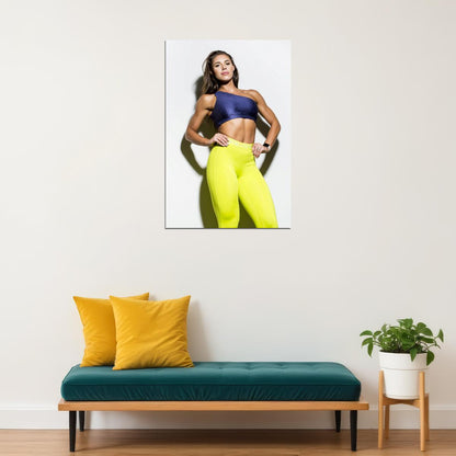 Kelsey Wells Hot Fitness Model Poster Gym Icon Motivational Wall Art Inspirational Workout Room Decor Aesthetic Sports Print Exercise Wall Decor Athletic Icon HD Photo Print