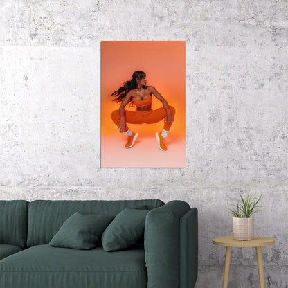 Kelsey Wells Hot Fitness Model Poster Gym Icon Motivational Wall Art Inspirational Workout Room Decor Aesthetic Sports Print Exercise Wall Decor Athletic Icon HD Photo Print - xonomax