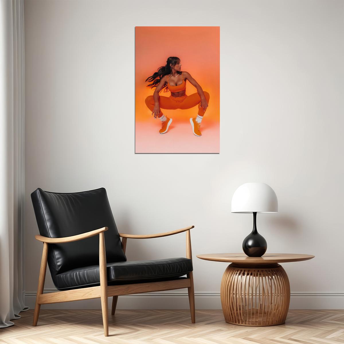 Kelsey Wells Hot Fitness Model Poster Gym Icon Motivational Wall Art Inspirational Workout Room Decor Aesthetic Sports Print Exercise Wall Decor Athletic Icon HD Photo Print - xonomax