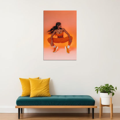 Kelsey Wells Hot Fitness Model Poster Gym Icon Motivational Wall Art Inspirational Workout Room Decor Aesthetic Sports Print Exercise Wall Decor Athletic Icon HD Photo Print - xonomax