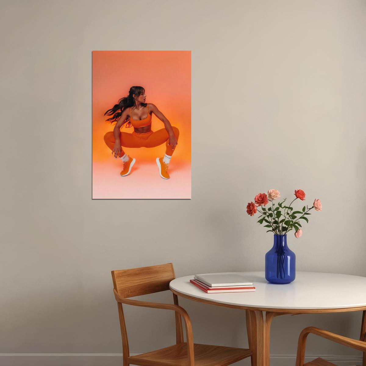 Kelsey Wells Hot Fitness Model Poster Gym Icon Motivational Wall Art Inspirational Workout Room Decor Aesthetic Sports Print Exercise Wall Decor Athletic Icon HD Photo Print - xonomax