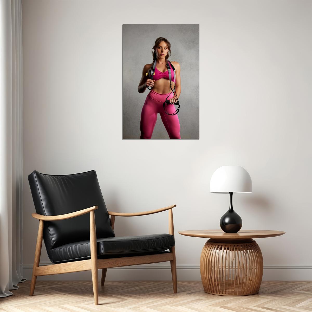 Kelsey Wells Hot Fitness Model Poster Gym Icon Motivational Wall Art Sexy Inspirational Workout Room Decor Aesthetic Sports Print Exercise Wall Decor Athletic Icon HD Photo Print - xonomax