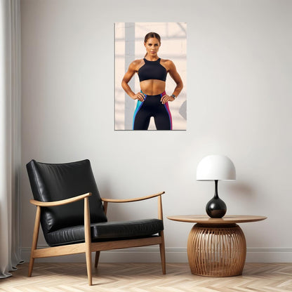 Kelsey Wells Hot Fitness Model Poster Gym Icon Motivational Wall Art Inspirational Workout Room Decor Aesthetic Sports Print Exercise Wall Decor Athletic Icon HD Photo Print