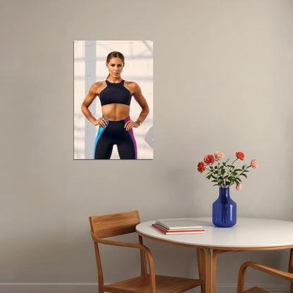 Kelsey Wells Hot Fitness Model Poster Gym Icon Motivational Wall Art Inspirational Workout Room Decor Aesthetic Sports Print Exercise Wall Decor Athletic Icon HD Photo Print