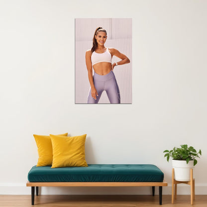 Kelsey Wells Hot Fitness Model Poster Gym Icon Motivational Wall Art Inspirational Workout Room Decor Aesthetic Sports Print Exercise Wall Decor Athletic Icon HD Photo Print