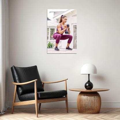 Kelsey Wells Hot Fitness Model Poster Gym Icon Motivational Wall Art Sexy Inspirational Workout Room Decor Aesthetic Sports Print Exercise Wall Decor Athletic Icon HD Photo Print