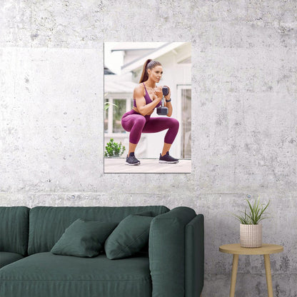 Kelsey Wells Hot Fitness Model Poster Gym Icon Motivational Wall Art Sexy Inspirational Workout Room Decor Aesthetic Sports Print Exercise Wall Decor Athletic Icon HD Photo Print