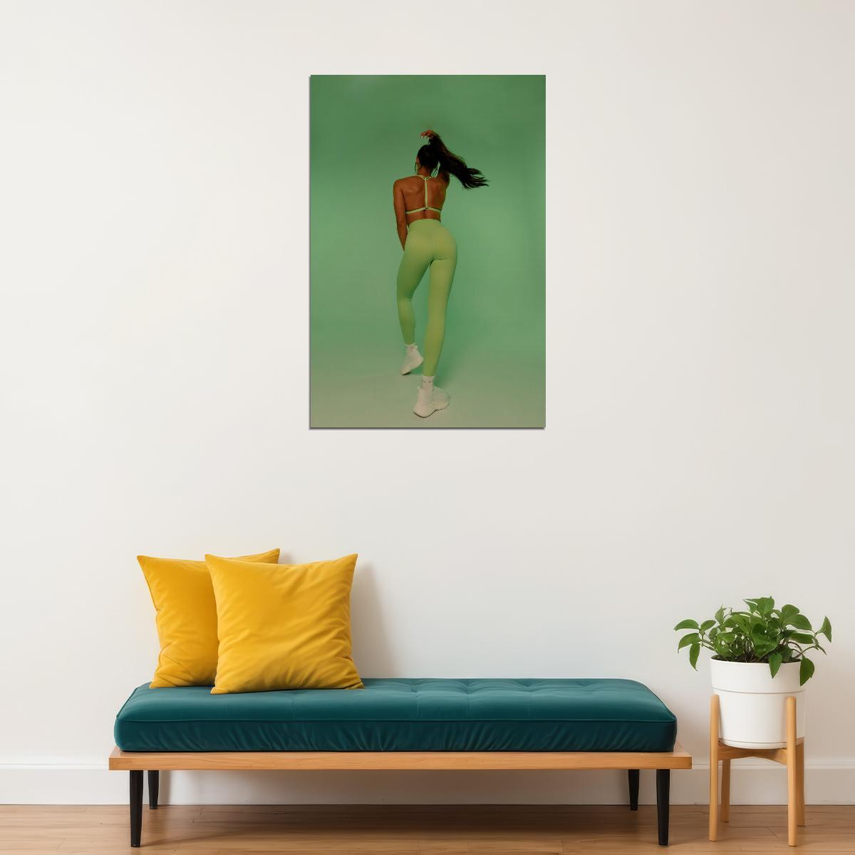 Kelsey Wells Hot Fitness Model Poster Gym Icon Motivational Wall Art Sexy Inspirational Workout Room Decor Aesthetic Sports Print Exercise Wall Decor Athletic Icon HD Photo Print - xonomax