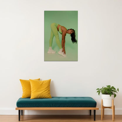 Kelsey Wells Hot Fitness Model Poster Gym Icon Motivational Wall Art Sexy Inspirational Workout Room Decor Aesthetic Sports Print Exercise Wall Decor Athletic Icon HD Photo Print