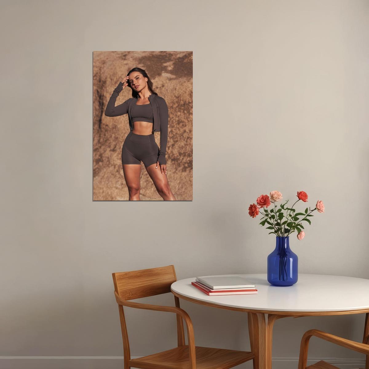 Krissy Cela Hot Fitness Model Poster Gym Icon Motivational Wall Art Sexy Inspirational Workout Room Decor Aesthetic Sports Print Exercise Wall Decor Athletic Icon HD Photo Print