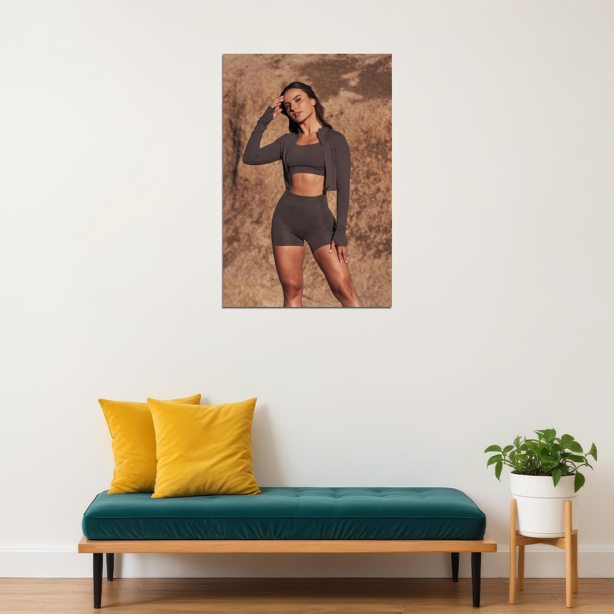 Krissy Cela Hot Fitness Model Poster Gym Icon Motivational Wall Art Sexy Inspirational Workout Room Decor Aesthetic Sports Print Exercise Wall Decor Athletic Icon HD Photo Print