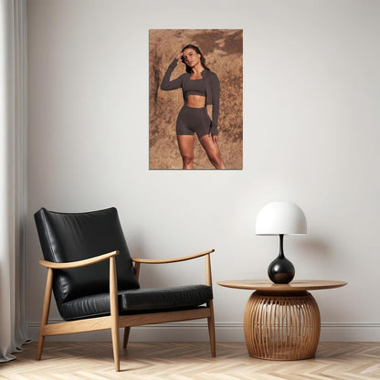 Krissy Cela Hot Fitness Model Poster Gym Icon Motivational Wall Art Sexy Inspirational Workout Room Decor Aesthetic Sports Print Exercise Wall Decor Athletic Icon HD Photo Print