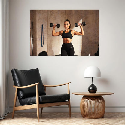 Krissy Cela Hot Fitness Model Poster Strong Sexy Women Wall Art Inspirational Workout Room Decor Aesthetic Sports Print Gym Motivational Wall Decor Athletic Icon HD Photo Print