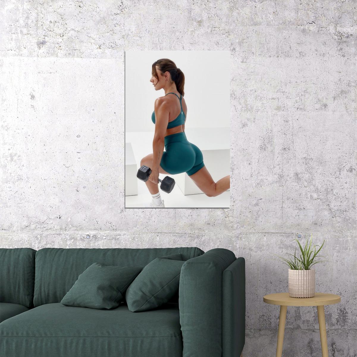 Krissy Cela Hot Fitness Model Poster Strong Sexy Women Wall Art Inspirational Workout Room Decor Aesthetic Sports Print Gym Motivational Wall Decor Athletic Icon HD Photo Print