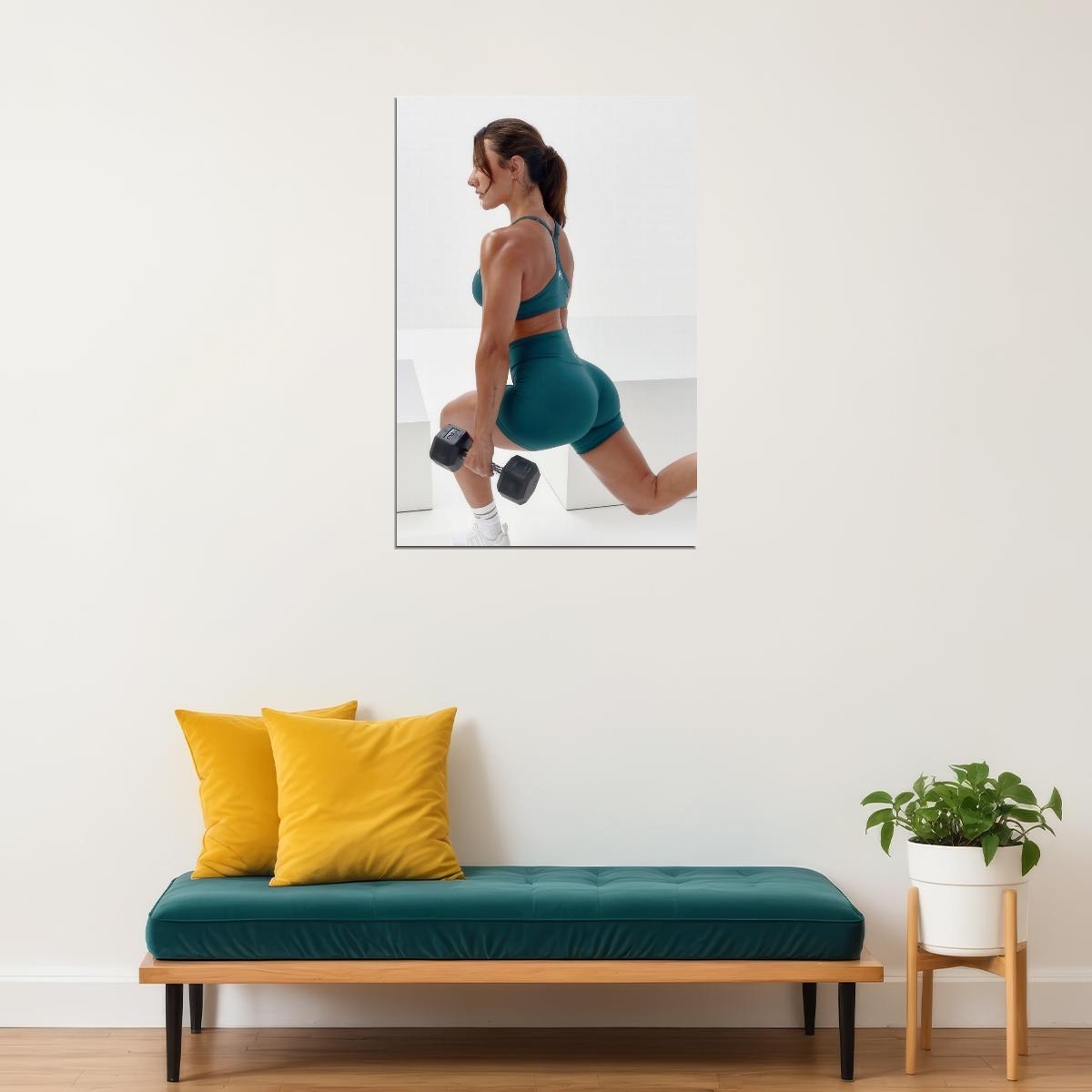 Krissy Cela Hot Fitness Model Poster Strong Sexy Women Wall Art Inspirational Workout Room Decor Aesthetic Sports Print Gym Motivational Wall Decor Athletic Icon HD Photo Print