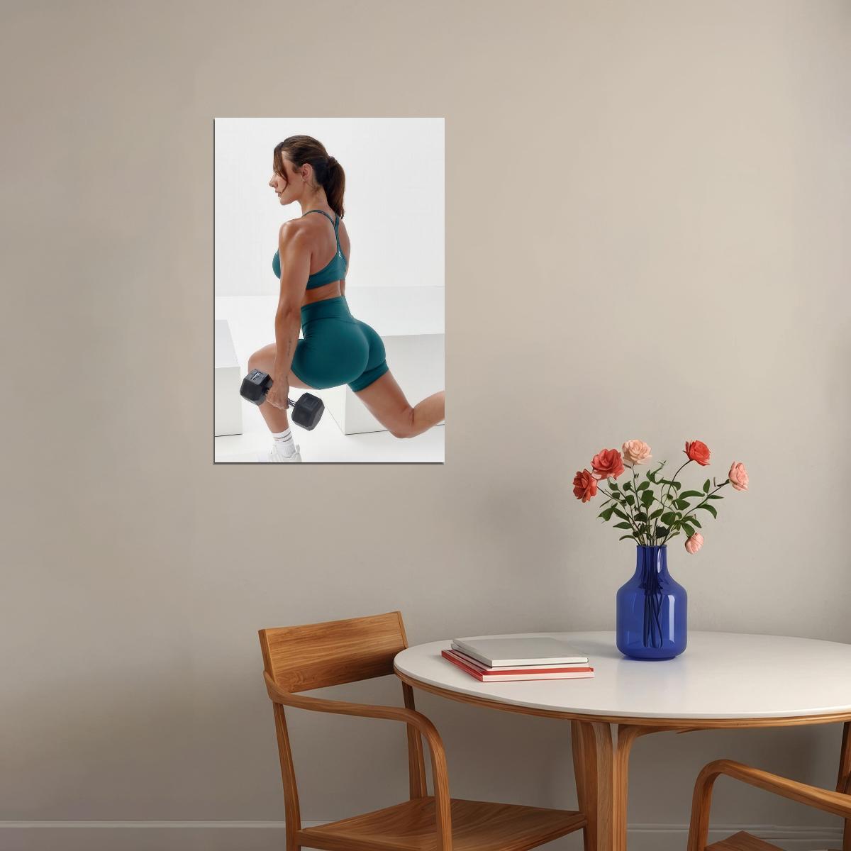 Krissy Cela Hot Fitness Model Poster Strong Sexy Women Wall Art Inspirational Workout Room Decor Aesthetic Sports Print Gym Motivational Wall Decor Athletic Icon HD Photo Print