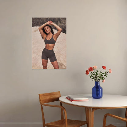 Krissy Cela Hot Fitness Model Poster Gym Icon Motivational Wall Art Sexy Inspirational Workout Room Decor Aesthetic Sports Print Exercise Wall Decor Athletic Icon HD Photo Print