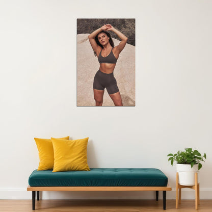 Krissy Cela Hot Fitness Model Poster Gym Icon Motivational Wall Art Sexy Inspirational Workout Room Decor Aesthetic Sports Print Exercise Wall Decor Athletic Icon HD Photo Print