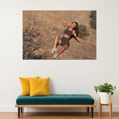 Krissy Cela Hot Fitness Model Poster Gym Icon Motivational Wall Art Sexy Inspirational Workout Room Decor Aesthetic Sports Print Exercise Wall Decor Athletic Icon HD Photo Print