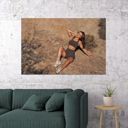 Krissy Cela Hot Fitness Model Poster Gym Icon Motivational Wall Art Sexy Inspirational Workout Room Decor Aesthetic Sports Print Exercise Wall Decor Athletic Icon HD Photo Print