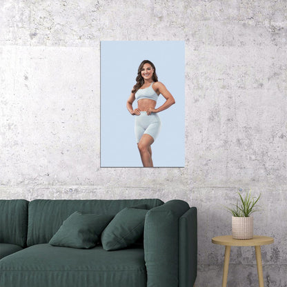 Krissy Cela Hot Fitness Model Poster Gym Icon Motivational Wall Art Inspirational Workout Room Decor Aesthetic Sports Print Exercise Wall Decor Athletic Icon HD Photo Print