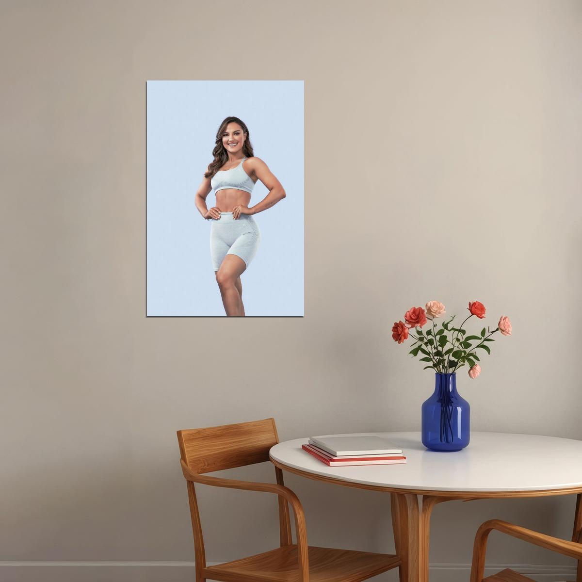 Krissy Cela Hot Fitness Model Poster Gym Icon Motivational Wall Art Inspirational Workout Room Decor Aesthetic Sports Print Exercise Wall Decor Athletic Icon HD Photo Print