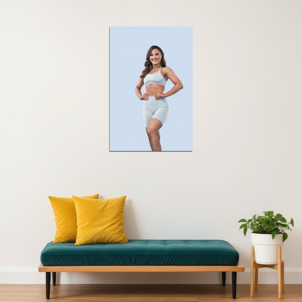 Krissy Cela Hot Fitness Model Poster Gym Icon Motivational Wall Art Inspirational Workout Room Decor Aesthetic Sports Print Exercise Wall Decor Athletic Icon HD Photo Print