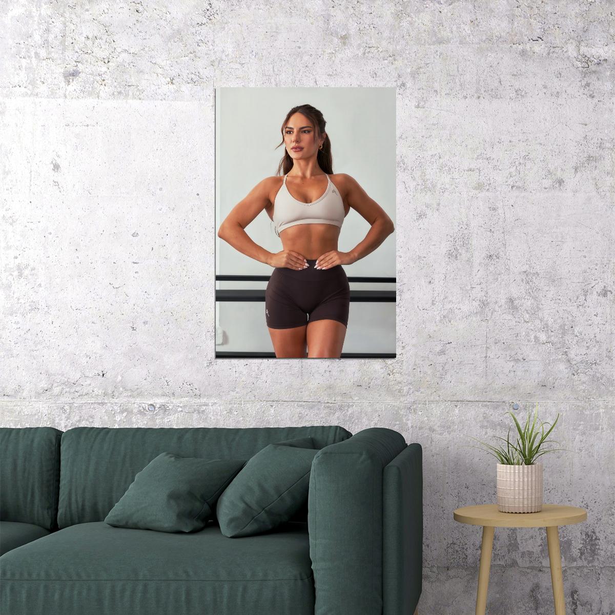 Krissy Cela Hot Fitness Model Poster Strong Sexy Women Wall Art Inspirational Workout Room Decor Aesthetic Sports Print Gym Motivational Wall Decor Athletic Icon HD Photo Print