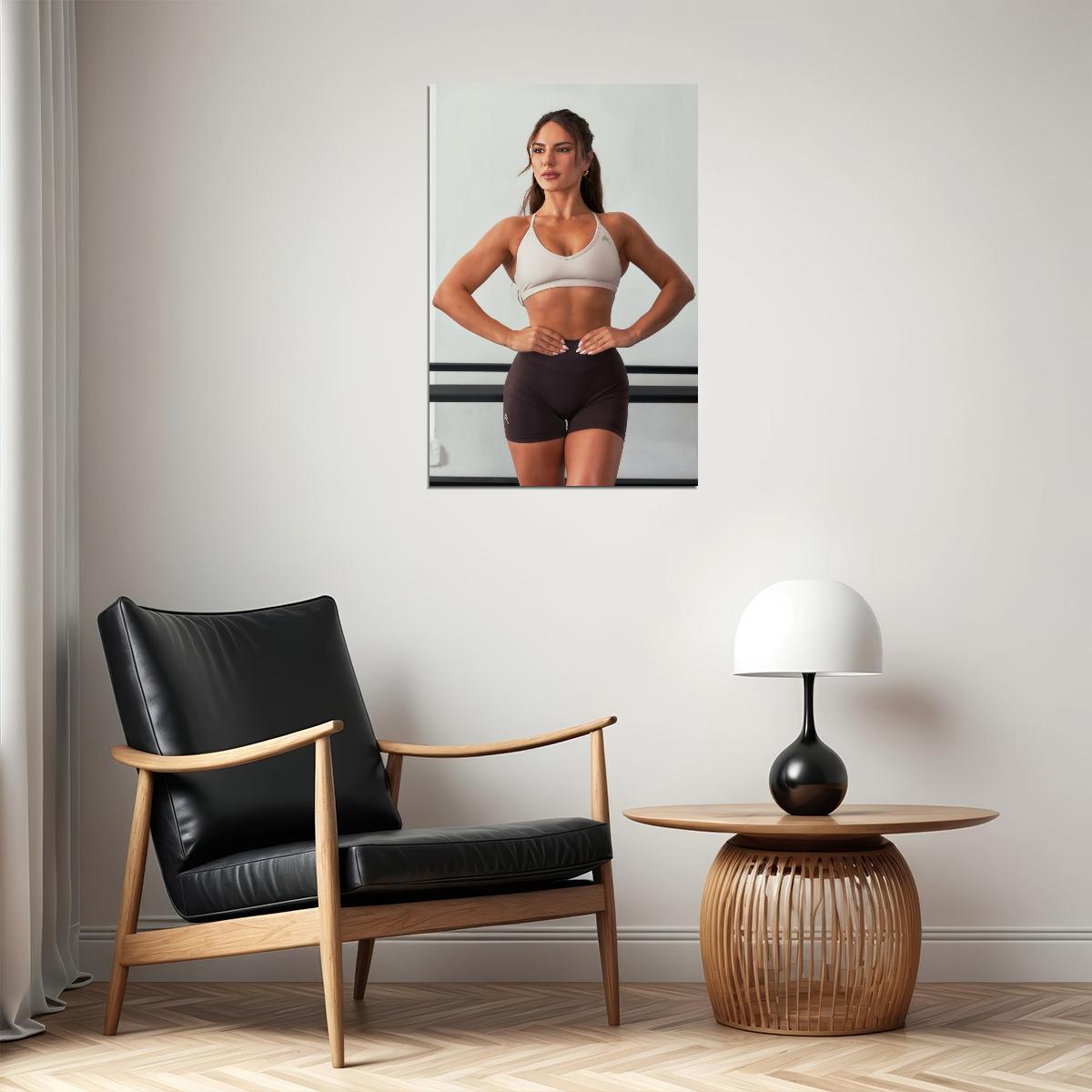 Krissy Cela Hot Fitness Model Poster Strong Sexy Women Wall Art Inspirational Workout Room Decor Aesthetic Sports Print Gym Motivational Wall Decor Athletic Icon HD Photo Print