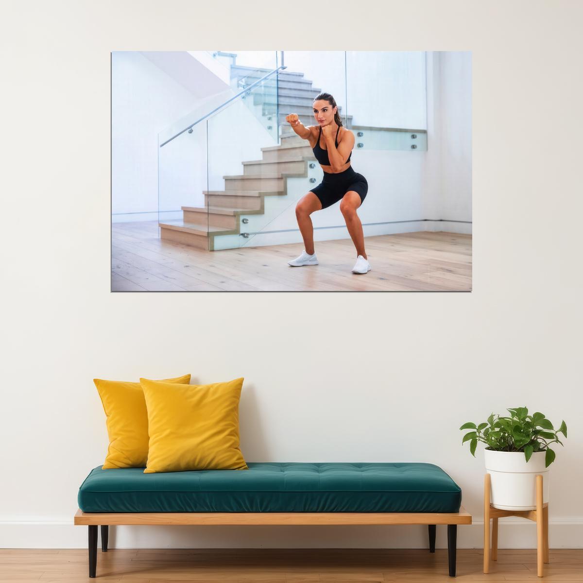 Krissy Cela Hot Fitness Model Poster Gym Icon Motivational Wall Art Inspirational Workout Room Decor Aesthetic Sports Print Exercise Wall Decor Athletic Icon HD Photo Print