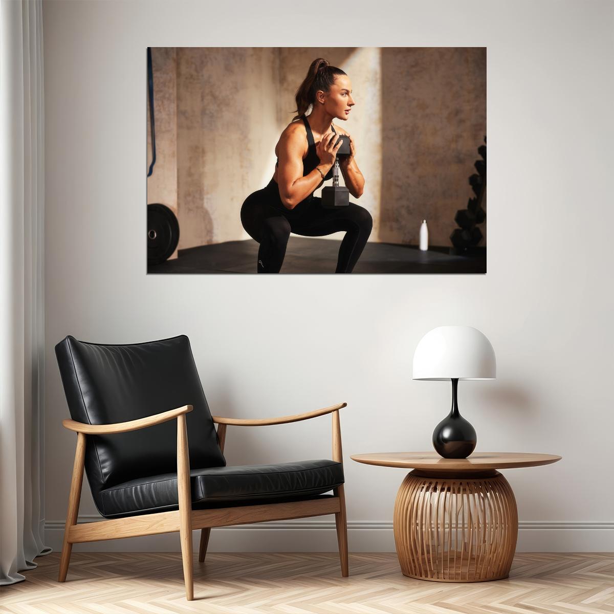 Krissy Cela Hot Fitness Model Poster Gym Icon Motivational Wall Art Inspirational Workout Room Decor Aesthetic Sports Print Exercise Wall Decor Athletic Icon HD Photo Print