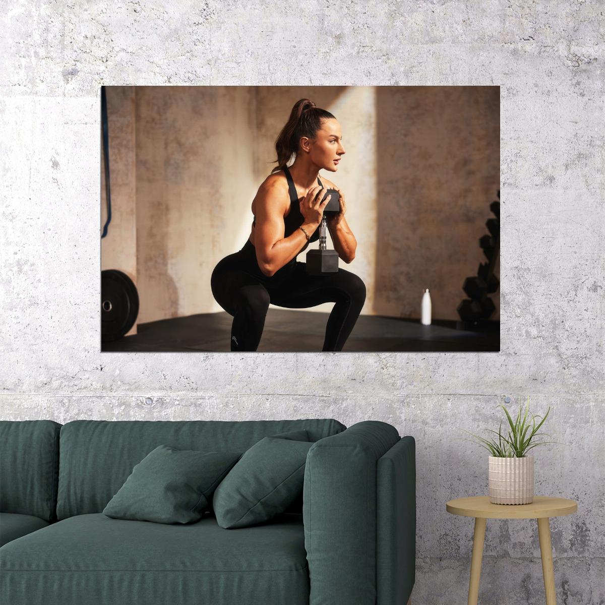 Krissy Cela Hot Fitness Model Poster Gym Icon Motivational Wall Art Inspirational Workout Room Decor Aesthetic Sports Print Exercise Wall Decor Athletic Icon HD Photo Print