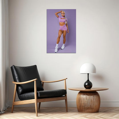 Lauren Simpson Hot Fitness Model Poster Strong Sexy Women Wall Art Inspirational Workout Room Decor Aesthetic Sports Print Gym Motivational Wall Decor Athletic Icon HD Photo Print