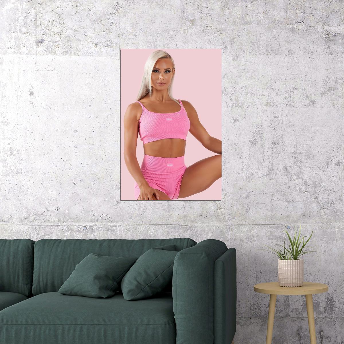 Lauren Simpson Hot Fitness Model Poster Strong Sexy Women Wall Art Inspirational Workout Room Decor Aesthetic Sports Print Gym Motivational Wall Decor Athletic Icon HD Photo Print