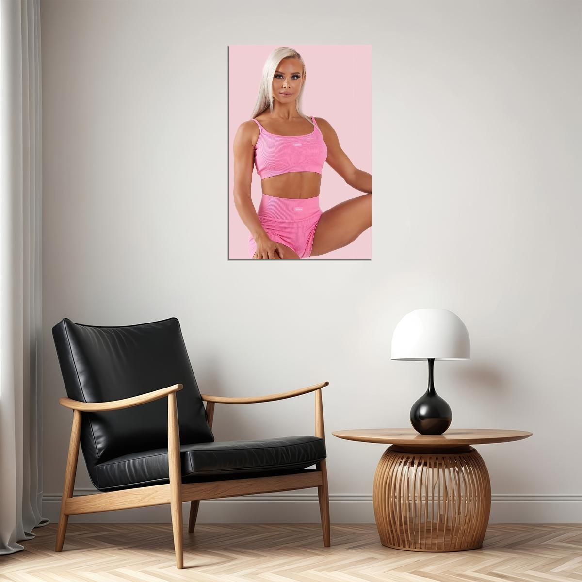 Lauren Simpson Hot Fitness Model Poster Strong Sexy Women Wall Art Inspirational Workout Room Decor Aesthetic Sports Print Gym Motivational Wall Decor Athletic Icon HD Photo Print