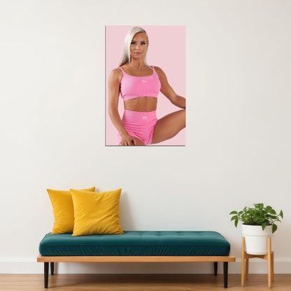 Lauren Simpson Hot Fitness Model Poster Strong Sexy Women Wall Art Inspirational Workout Room Decor Aesthetic Sports Print Gym Motivational Wall Decor Athletic Icon HD Photo Print