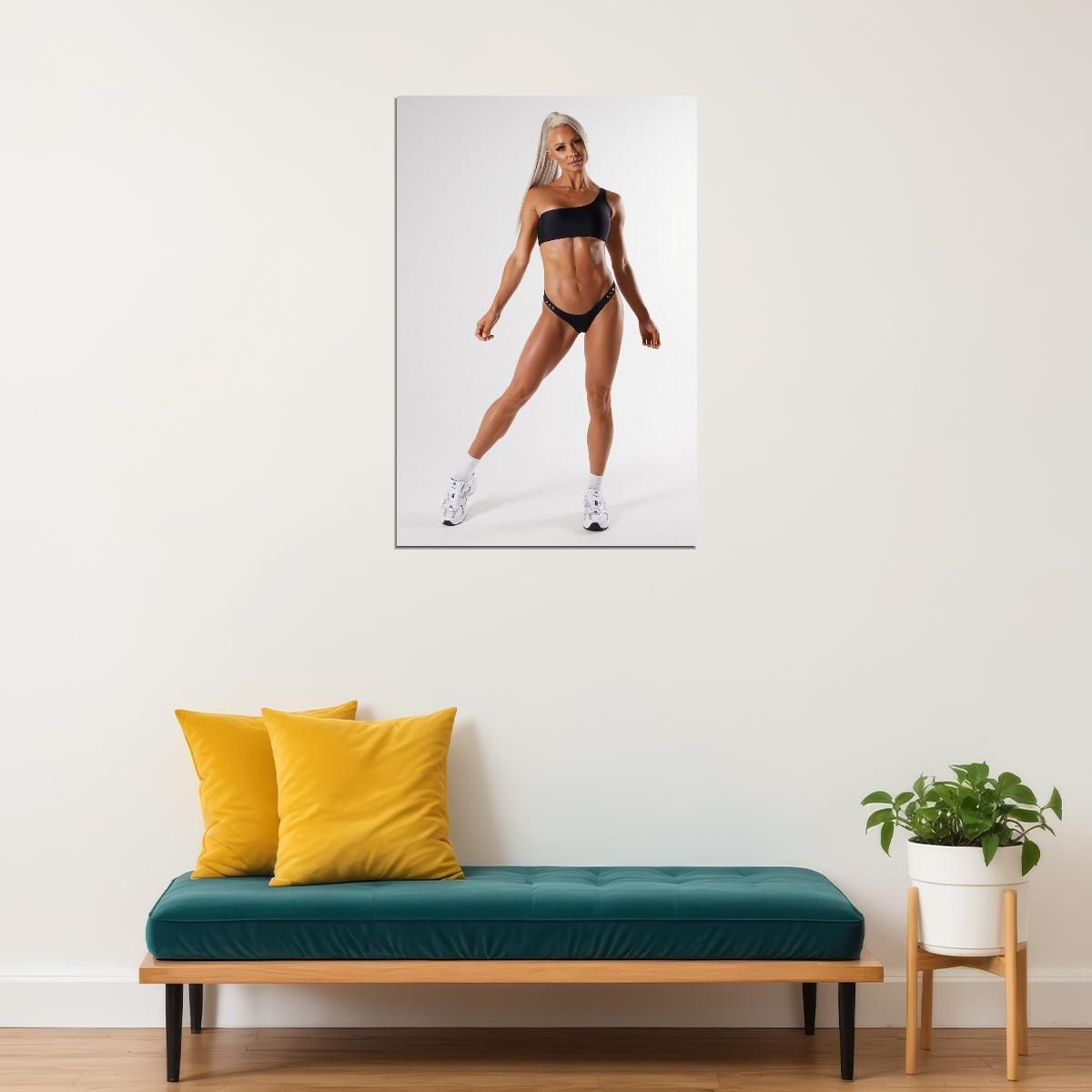 Lauren Simpson Hot Fitness Model Poster Sexy Bikini Wall Art Inspirational Workout Room Decor Aesthetic Sports Print Gym Motivational Wall Decor Athletic Icon HD Photo Print