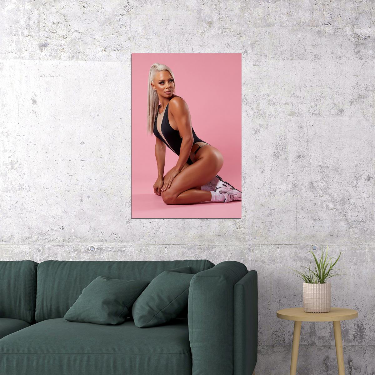 Lauren Simpson Hot Fitness Model Poster Sexy Bikini Wall Art Inspirational Workout Room Decor Aesthetic Sports Print Gym Motivational Wall Decor Athletic Icon HD Photo Print