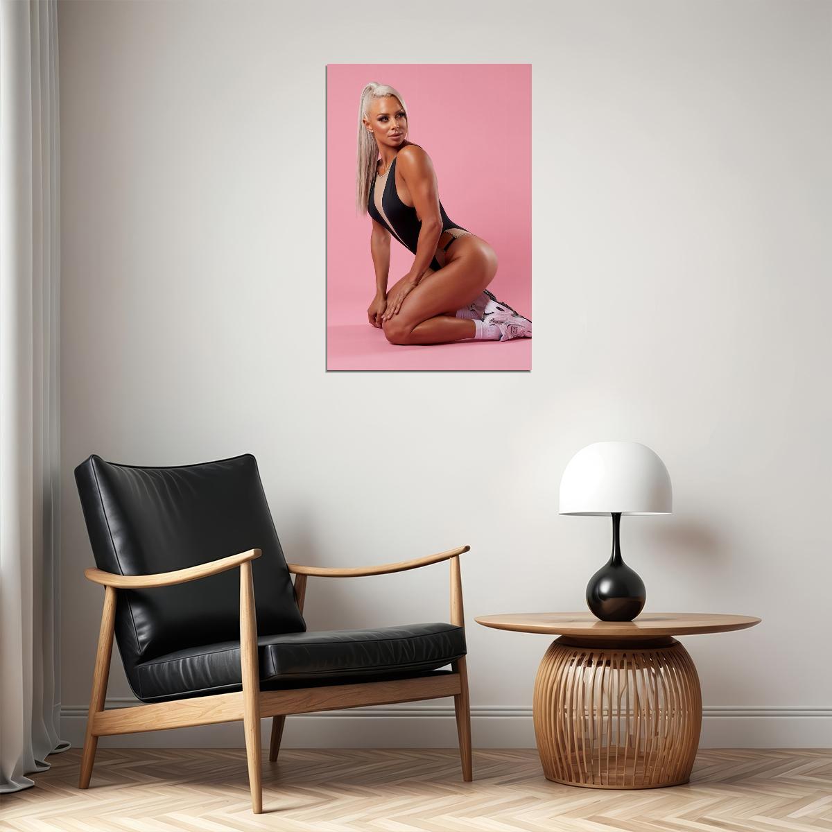 Lauren Simpson Hot Fitness Model Poster Sexy Bikini Wall Art Inspirational Workout Room Decor Aesthetic Sports Print Gym Motivational Wall Decor Athletic Icon HD Photo Print